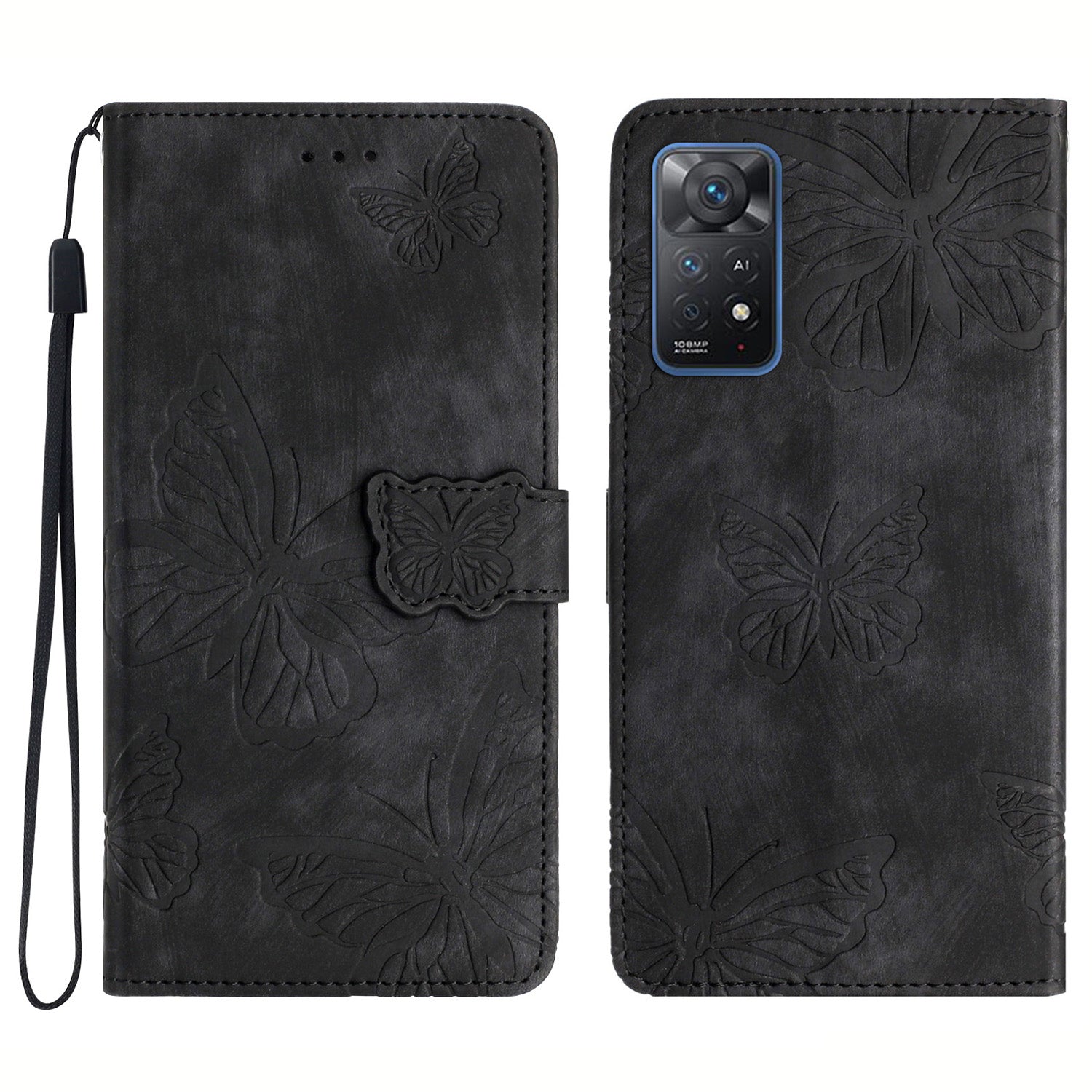 For Xiaomi Redmi Note 11 Pro 4G (Mediatek) / Note 11 Pro 5G (Qualcomm) Shockproof Case Skin-Touch Leather Phone Cover