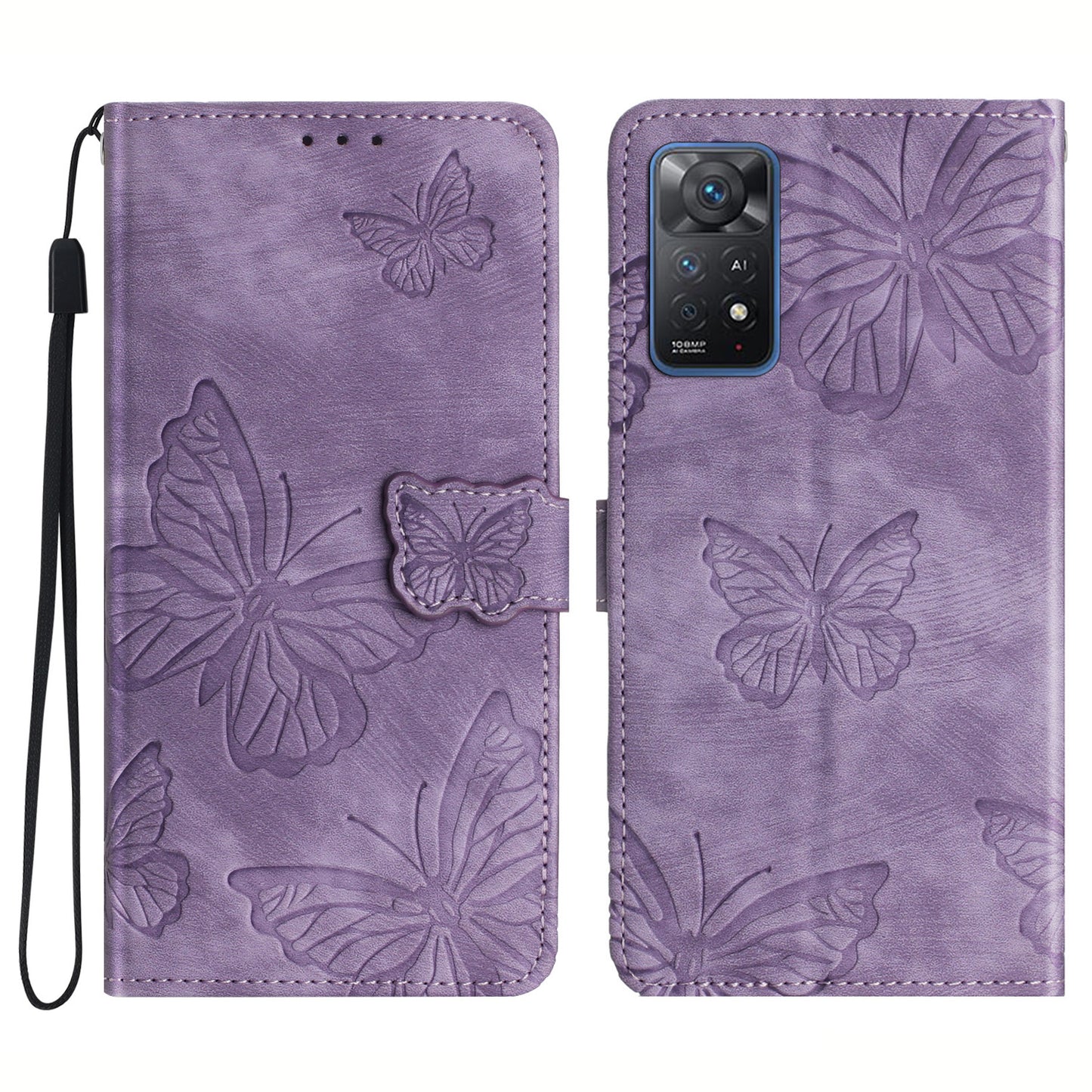 For Xiaomi Redmi Note 11 Pro 4G (Mediatek) / Note 11 Pro 5G (Qualcomm) Shockproof Case Skin-Touch Leather Phone Cover