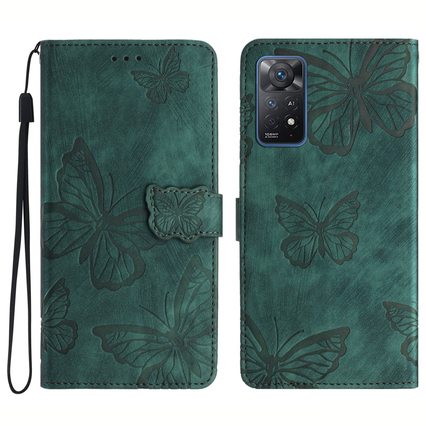 For Xiaomi Redmi Note 11 Pro 4G (Mediatek) / Note 11 Pro 5G (Qualcomm) Shockproof Case Skin-Touch Leather Phone Cover