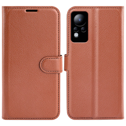 For Infinix Note 11 Wallet Function Litchi Texture Leather Shell Cover Phone Stand Case