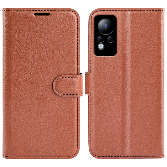 For Infinix Note 11 Wallet Function Litchi Texture Leather Shell Cover Phone Stand Case