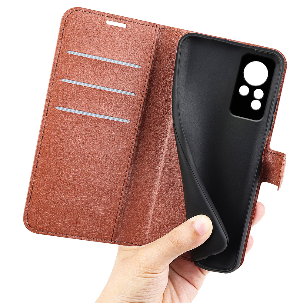 For Infinix Note 11 Wallet Function Litchi Texture Leather Shell Cover Phone Stand Case