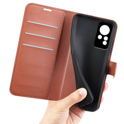 For Infinix Note 11 Wallet Function Litchi Texture Leather Shell Cover Phone Stand Case