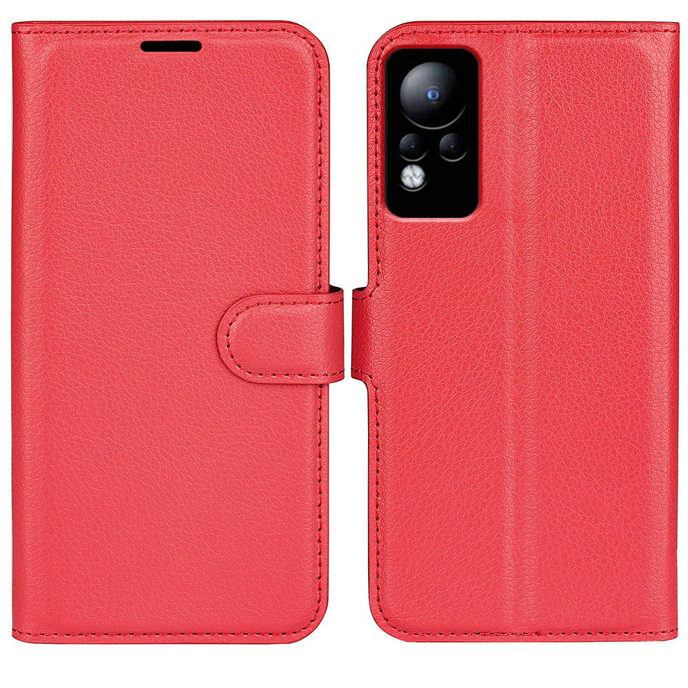 For Infinix Note 11 Wallet Function Litchi Texture Leather Shell Cover Phone Stand Case