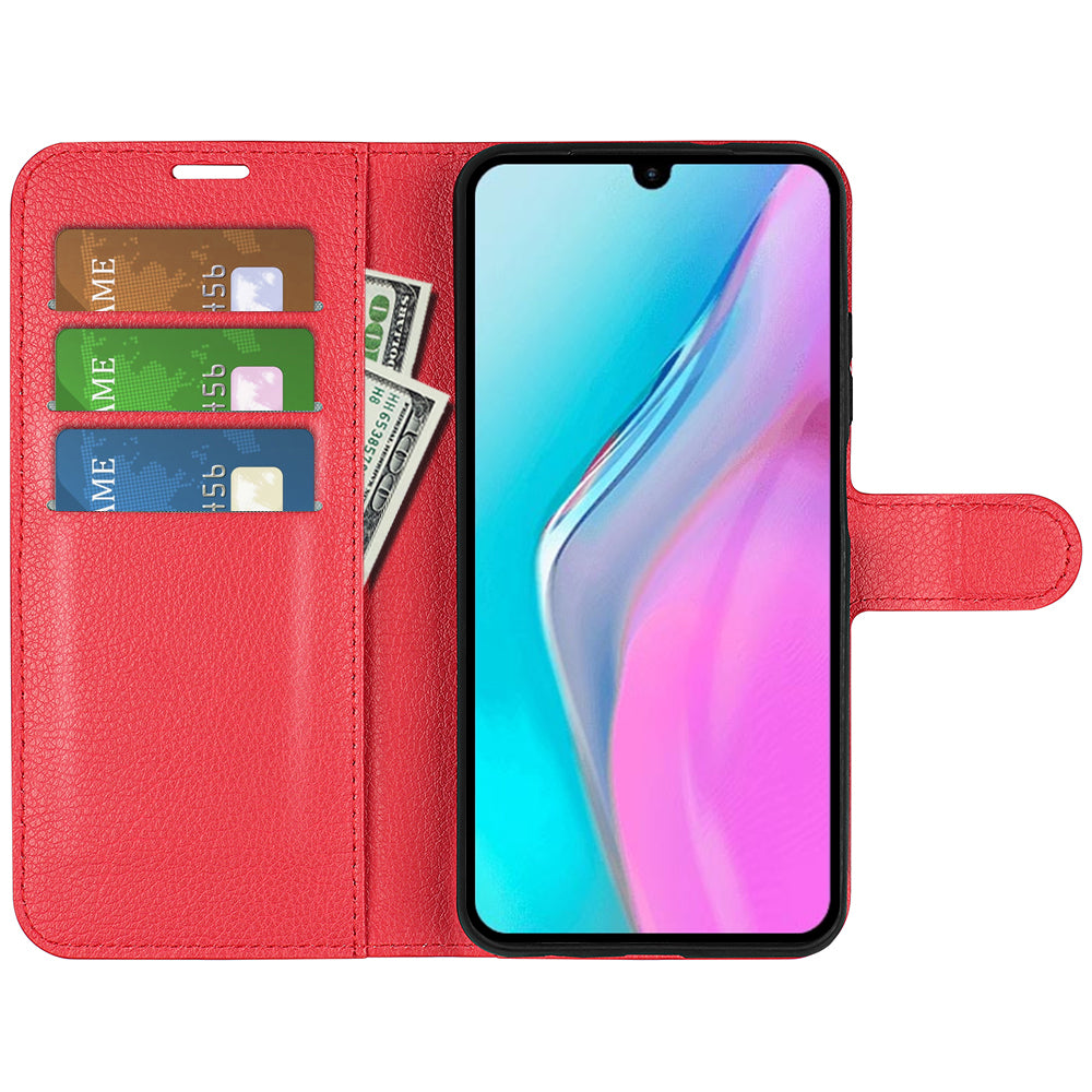 For Infinix Note 11 Wallet Function Litchi Texture Leather Shell Cover Phone Stand Case