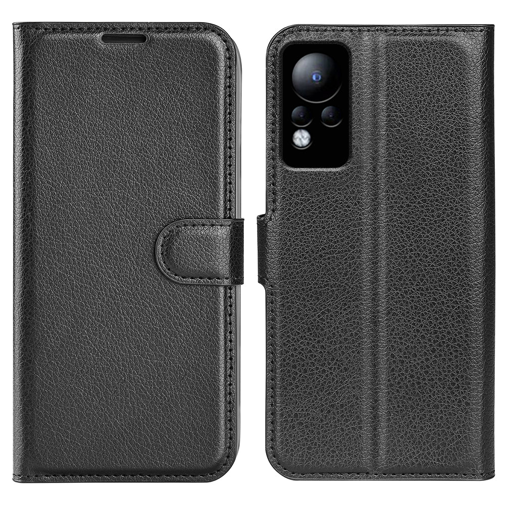 For Infinix Note 11 Wallet Function Litchi Texture Leather Shell Cover Phone Stand Case