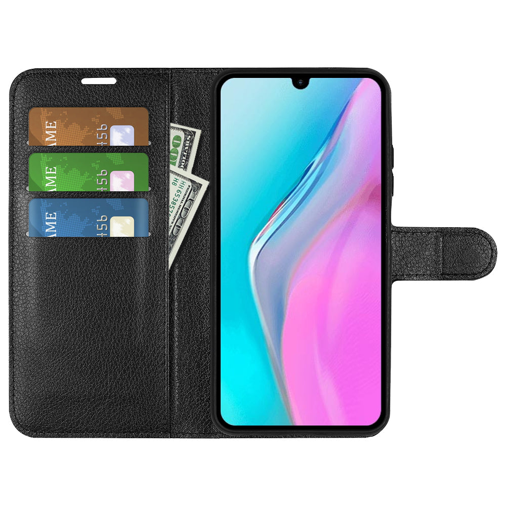 For Infinix Note 11 Wallet Function Litchi Texture Leather Shell Cover Phone Stand Case