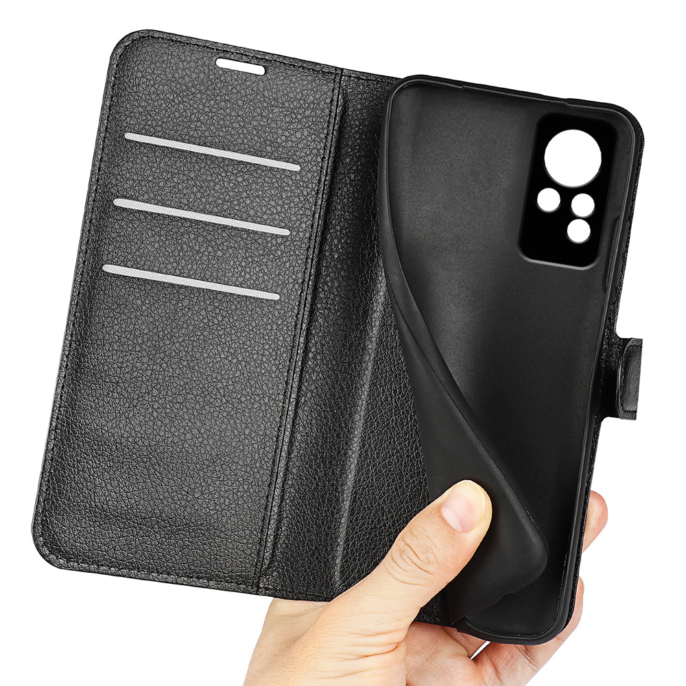 For Infinix Note 11 Wallet Function Litchi Texture Leather Shell Cover Phone Stand Case