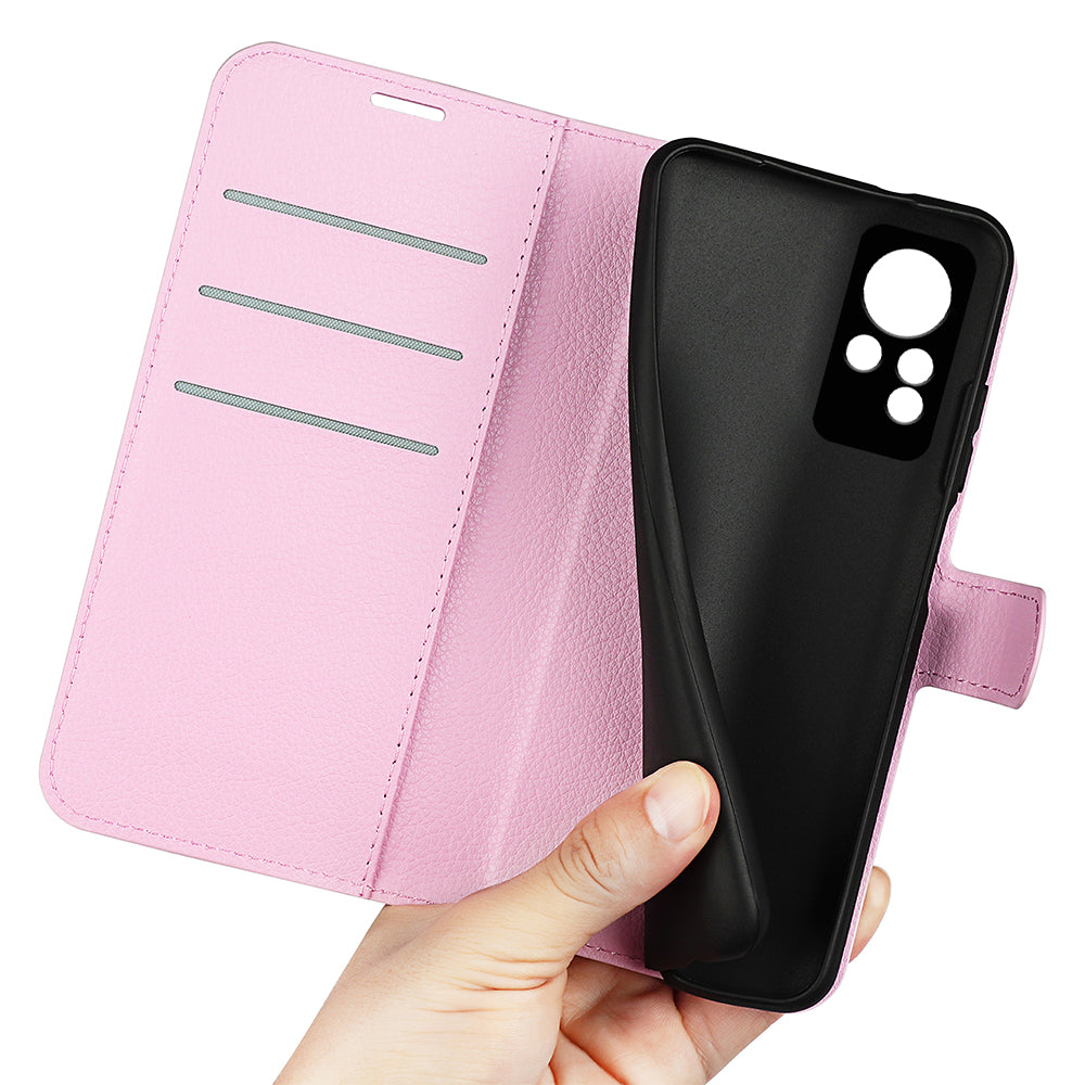 For Infinix Note 11 Wallet Function Litchi Texture Leather Shell Cover Phone Stand Case