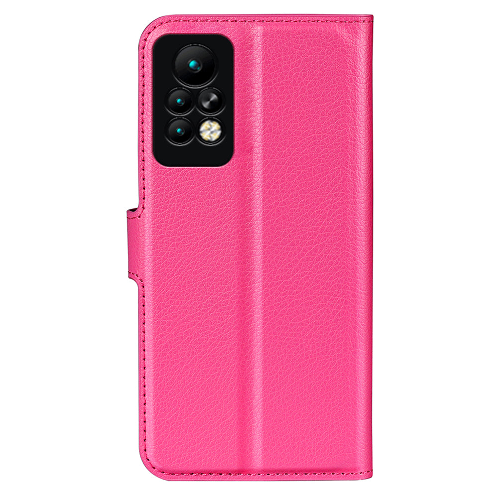 Phone Case for Infinix Note 11 Pro , Litchi Texture Wallet PU Leather Shell Stand Cover