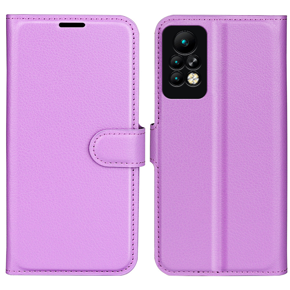 Phone Case for Infinix Note 11 Pro , Litchi Texture Wallet PU Leather Shell Stand Cover