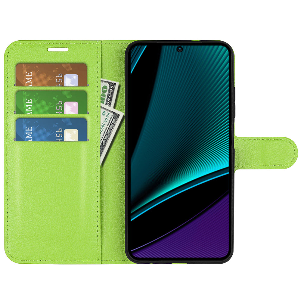 Phone Case for Infinix Note 11 Pro , Litchi Texture Wallet PU Leather Shell Stand Cover