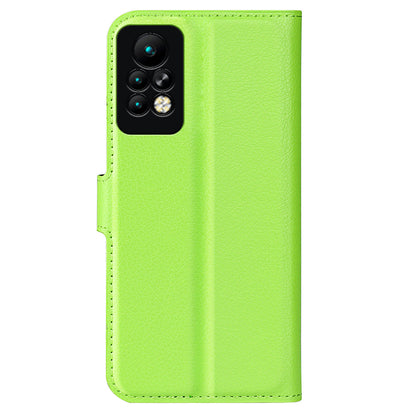 Phone Case for Infinix Note 11 Pro , Litchi Texture Wallet PU Leather Shell Stand Cover