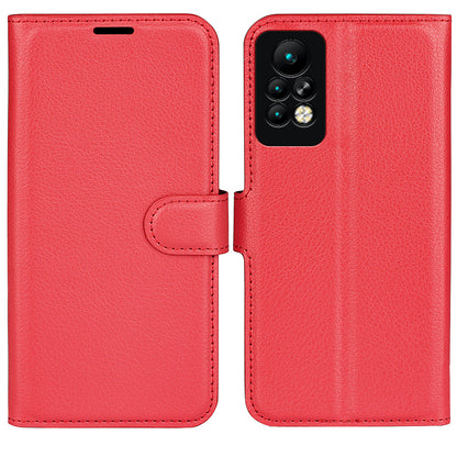 Phone Case for Infinix Note 11 Pro , Litchi Texture Wallet PU Leather Shell Stand Cover