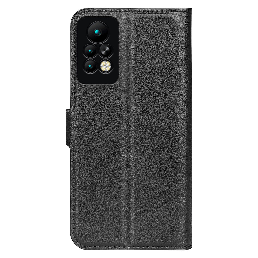 Phone Case for Infinix Note 11 Pro , Litchi Texture Wallet PU Leather Shell Stand Cover