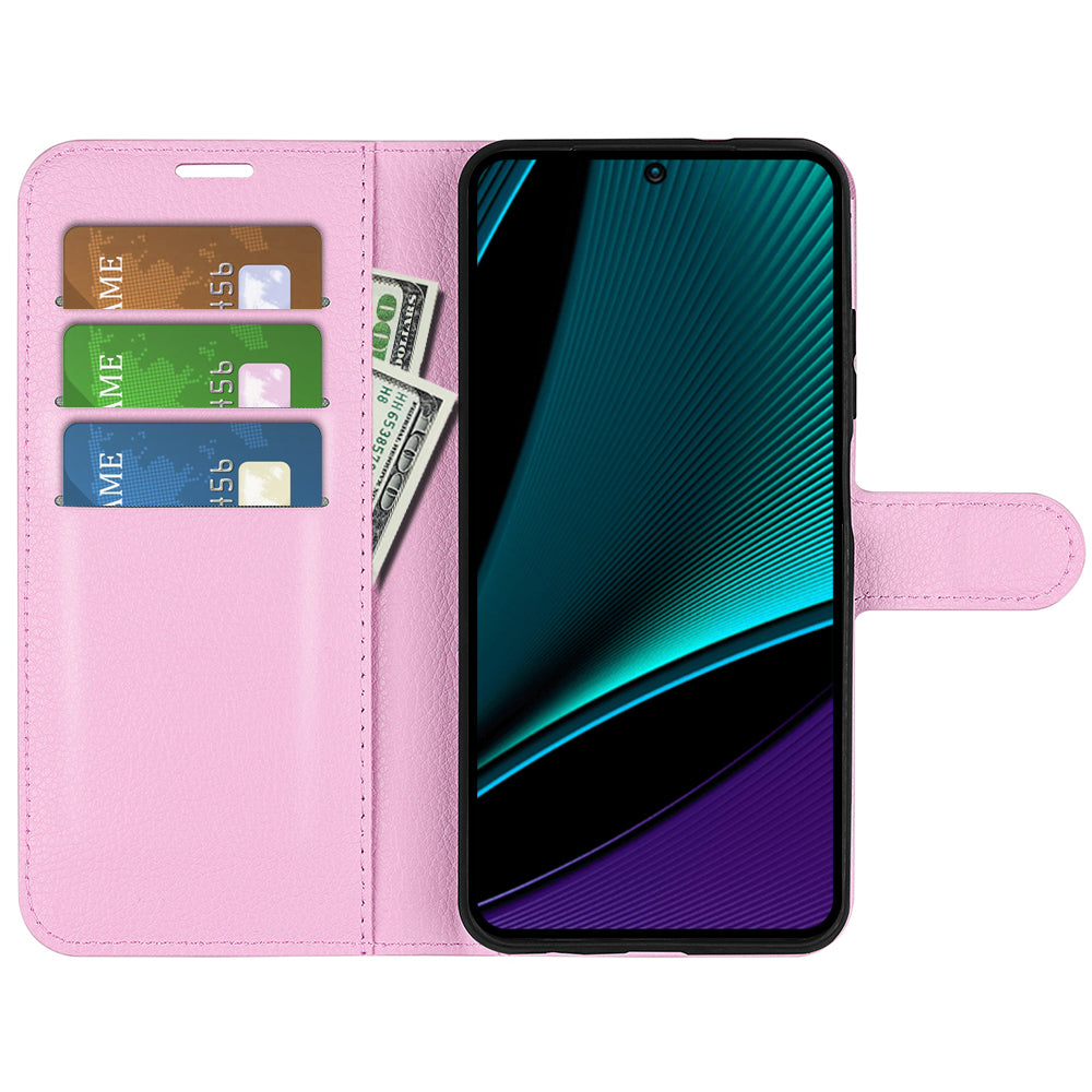 Phone Case for Infinix Note 11 Pro , Litchi Texture Wallet PU Leather Shell Stand Cover
