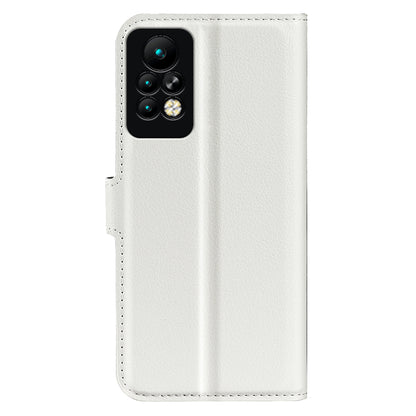 Phone Case for Infinix Note 11 Pro , Litchi Texture Wallet PU Leather Shell Stand Cover