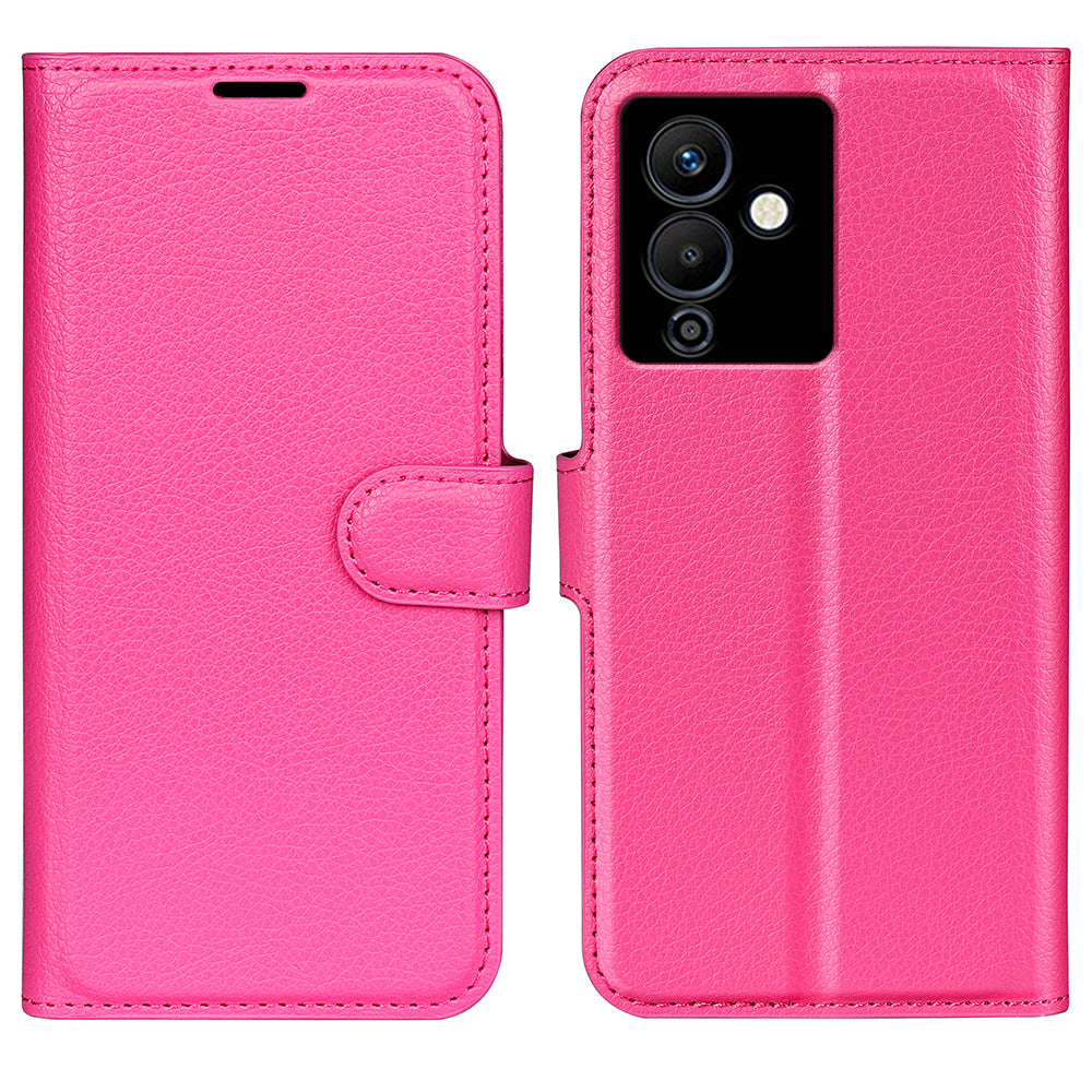 Stand Phone Case for Infinix Note 12 Pro 5G , Wallet Function Litchi Texture Leather Shell Cover