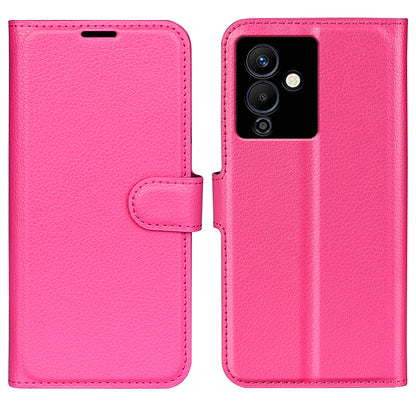 Stand Phone Case for Infinix Note 12 Pro 5G , Wallet Function Litchi Texture Leather Shell Cover