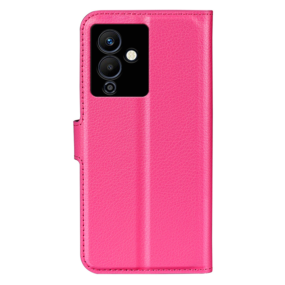 Stand Phone Case for Infinix Note 12 Pro 5G , Wallet Function Litchi Texture Leather Shell Cover