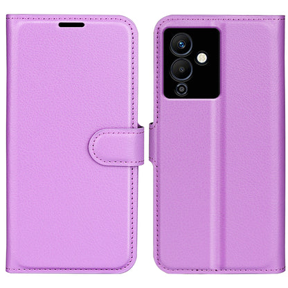 Stand Phone Case for Infinix Note 12 Pro 5G , Wallet Function Litchi Texture Leather Shell Cover