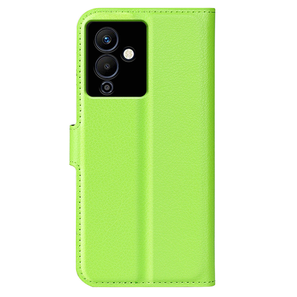 Stand Phone Case for Infinix Note 12 Pro 5G , Wallet Function Litchi Texture Leather Shell Cover