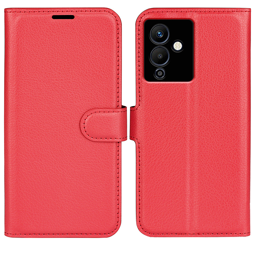 Stand Phone Case for Infinix Note 12 Pro 5G , Wallet Function Litchi Texture Leather Shell Cover