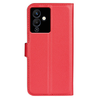 Stand Phone Case for Infinix Note 12 Pro 5G , Wallet Function Litchi Texture Leather Shell Cover