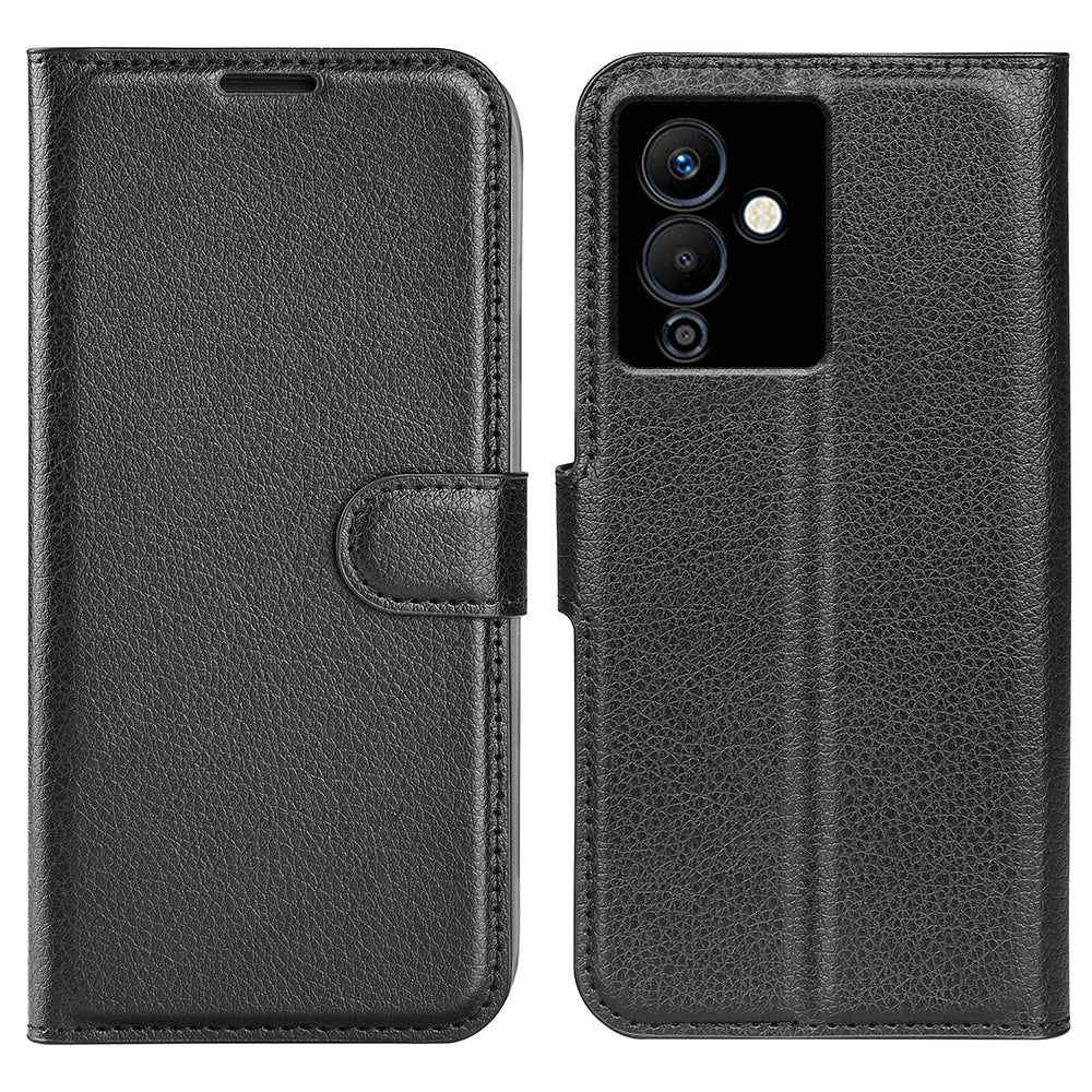 Stand Phone Case for Infinix Note 12 Pro 5G , Wallet Function Litchi Texture Leather Shell Cover