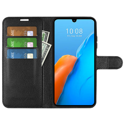 For Infinix Note 12 Pro 4G Anti-Fingerprint PU Leather Wallet Shell Flip Stand Litchi Texture Phone Case Cover