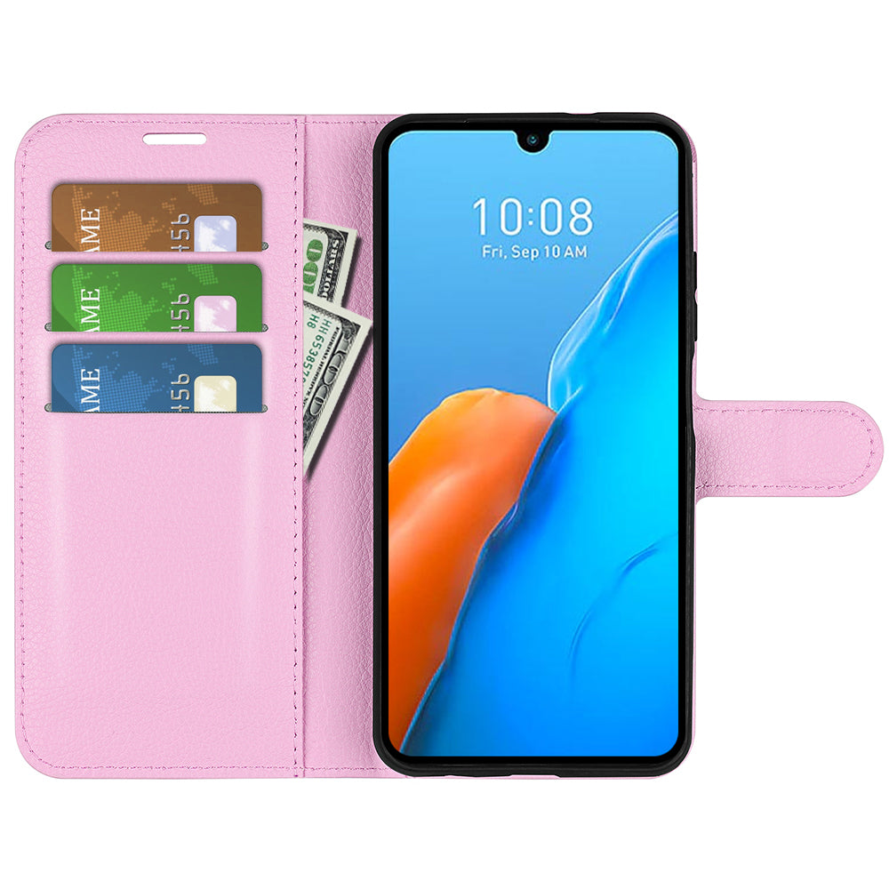 For Infinix Note 12 Pro 4G Anti-Fingerprint PU Leather Wallet Shell Flip Stand Litchi Texture Phone Case Cover
