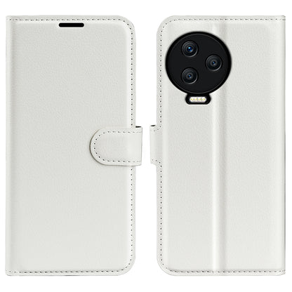 For Infinix Note 12 Pro 4G Anti-Fingerprint PU Leather Wallet Shell Flip Stand Litchi Texture Phone Case Cover