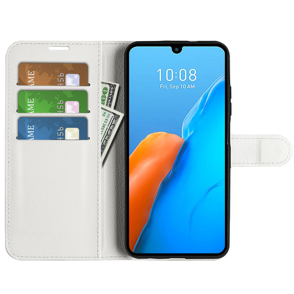 For Infinix Note 12 Pro 4G Anti-Fingerprint PU Leather Wallet Shell Flip Stand Litchi Texture Phone Case Cover