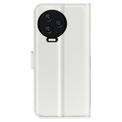 For Infinix Note 12 Pro 4G Anti-Fingerprint PU Leather Wallet Shell Flip Stand Litchi Texture Phone Case Cover
