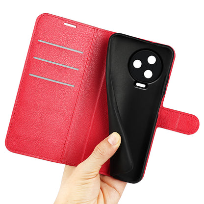 For Infinix Note 12 Pro 4G Anti-Fingerprint PU Leather Wallet Shell Flip Stand Litchi Texture Phone Case Cover