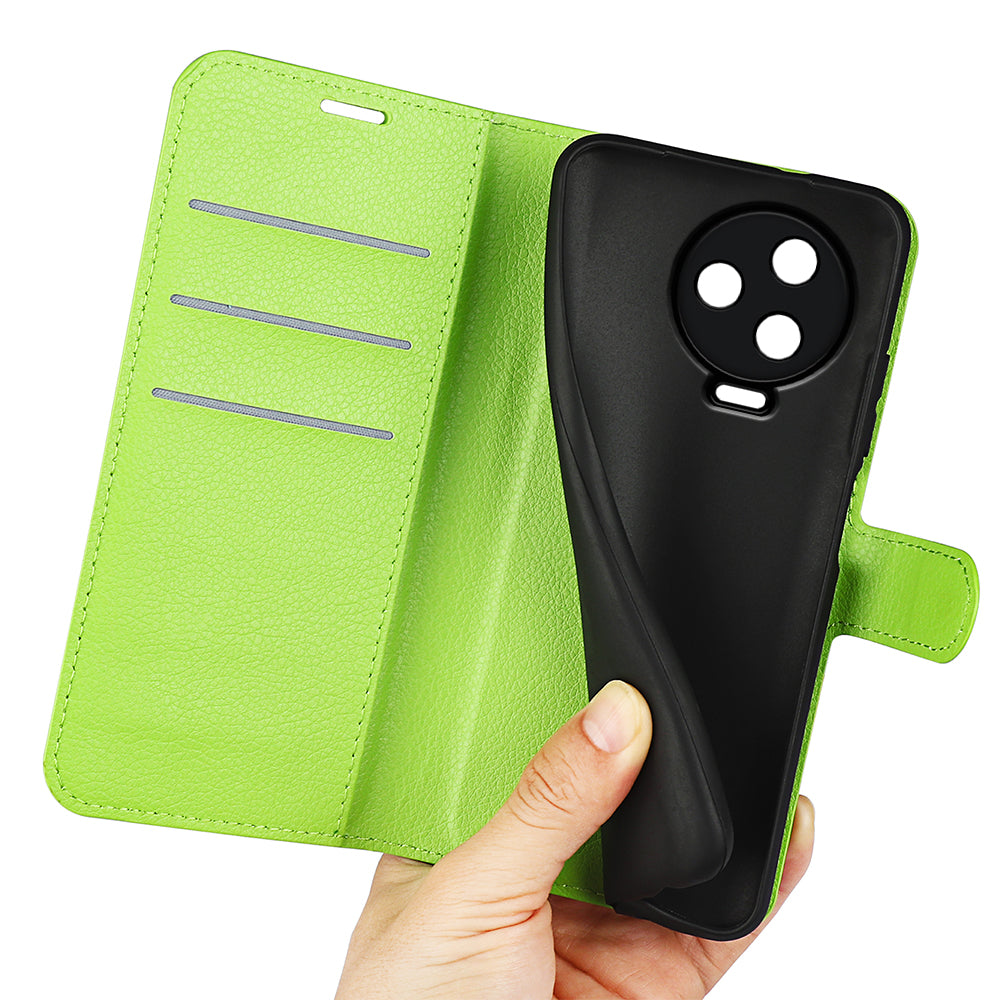 For Infinix Note 12 Pro 4G Anti-Fingerprint PU Leather Wallet Shell Flip Stand Litchi Texture Phone Case Cover