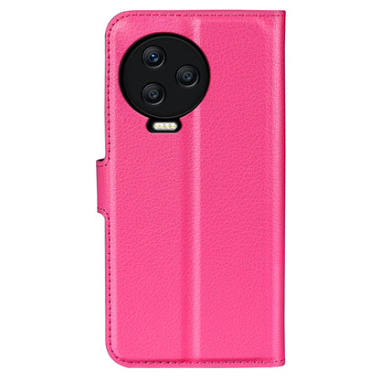 For Infinix Note 12 Pro 4G Anti-Fingerprint PU Leather Wallet Shell Flip Stand Litchi Texture Phone Case Cover