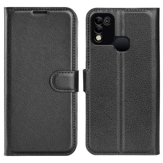 For Infinix Hot 11 Play Litchi Texture PU Leather Wallet Anti-drop Shell Flip Stand Phone Case