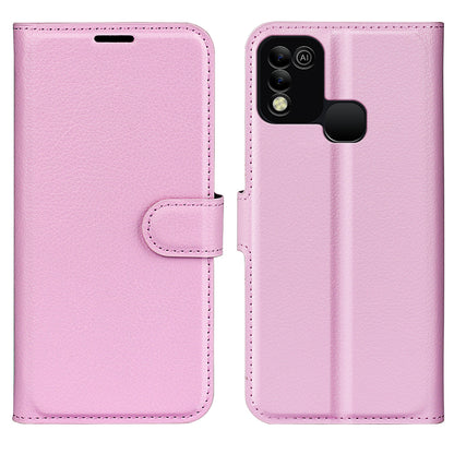 For Infinix Hot 11 Play Litchi Texture PU Leather Wallet Anti-drop Shell Flip Stand Phone Case