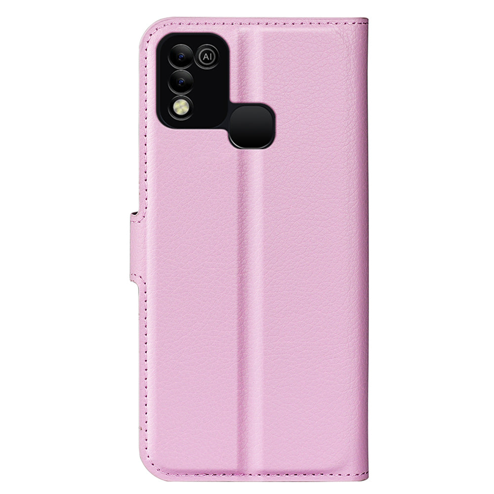 For Infinix Hot 11 Play Litchi Texture PU Leather Wallet Anti-drop Shell Flip Stand Phone Case