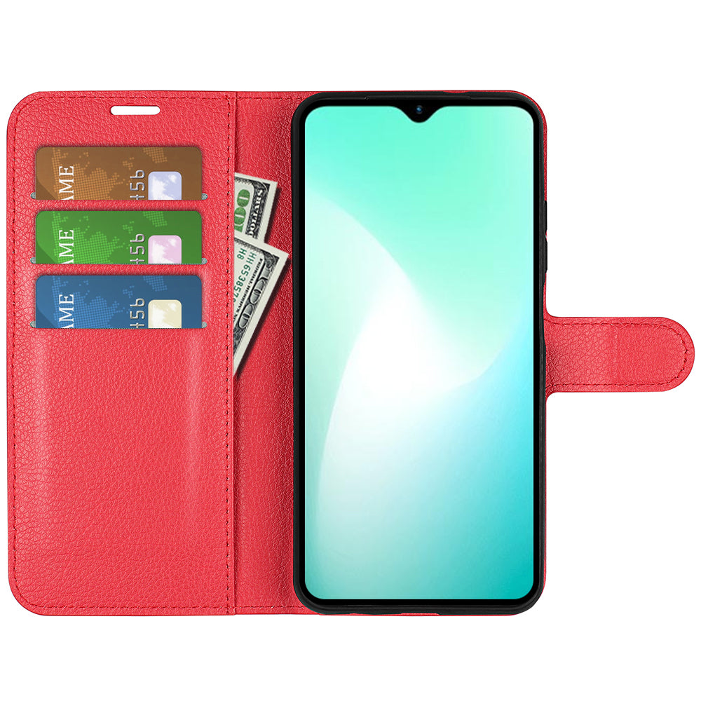 For Infinix Hot 11 Play Litchi Texture PU Leather Wallet Anti-drop Shell Flip Stand Phone Case