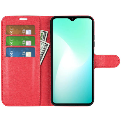 For Infinix Hot 11 Play Litchi Texture PU Leather Wallet Anti-drop Shell Flip Stand Phone Case