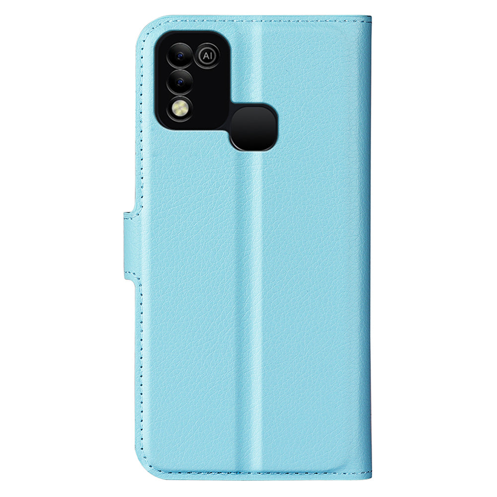 For Infinix Hot 11 Play Litchi Texture PU Leather Wallet Anti-drop Shell Flip Stand Phone Case