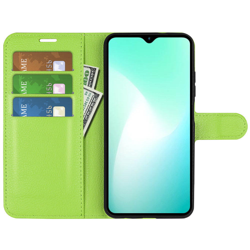 For Infinix Hot 11 Play Litchi Texture PU Leather Wallet Anti-drop Shell Flip Stand Phone Case