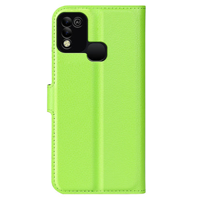 For Infinix Hot 11 Play Litchi Texture PU Leather Wallet Anti-drop Shell Flip Stand Phone Case