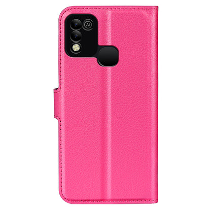 For Infinix Hot 11 Play Litchi Texture PU Leather Wallet Anti-drop Shell Flip Stand Phone Case