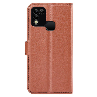 For Infinix Hot 11 Play Litchi Texture PU Leather Wallet Anti-drop Shell Flip Stand Phone Case