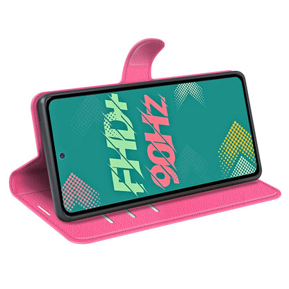 Phone Cover for Infinix Hot 11s , PU Leather Wallet Anti-drop Shell Flip Stand Litchi Texture Phone Case