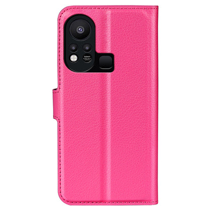 Phone Cover for Infinix Hot 11s , PU Leather Wallet Anti-drop Shell Flip Stand Litchi Texture Phone Case