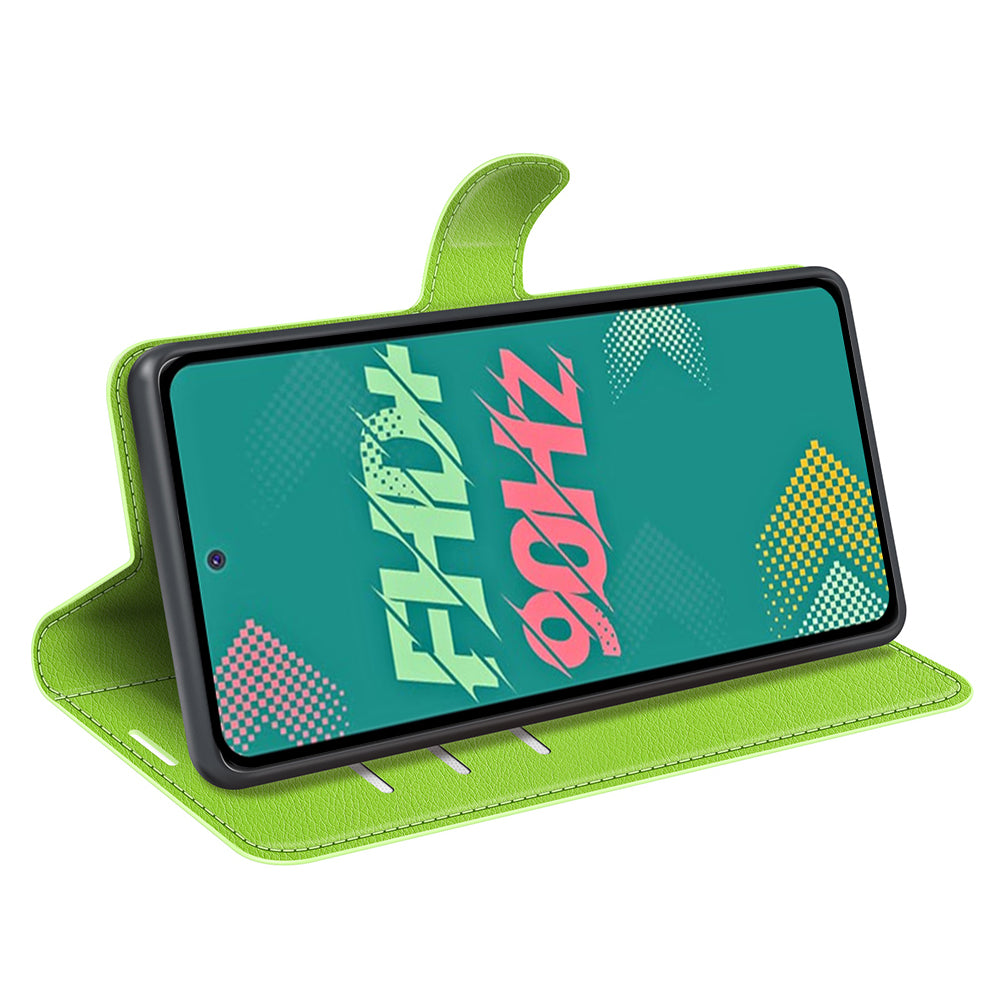 Phone Cover for Infinix Hot 11s , PU Leather Wallet Anti-drop Shell Flip Stand Litchi Texture Phone Case